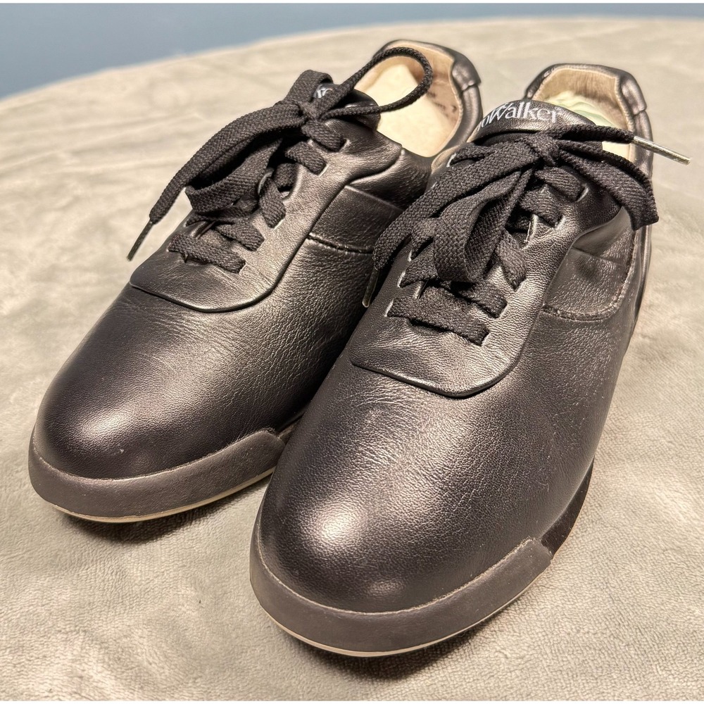 Rockport ProWalker Shoes Womens 7.5 M Black Leather Lace Up Comfort Walking